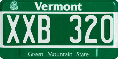 VT license plate XXB320