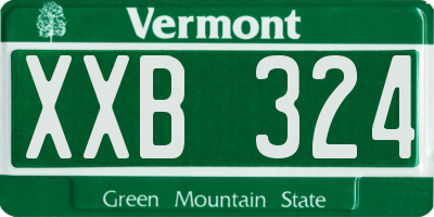 VT license plate XXB324