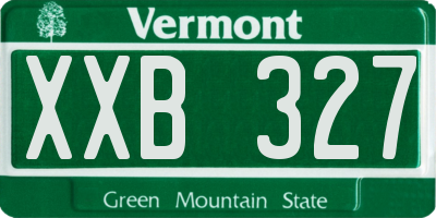 VT license plate XXB327