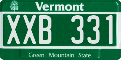 VT license plate XXB331