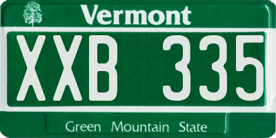 VT license plate XXB335