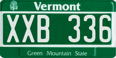 VT license plate XXB336