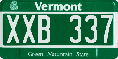VT license plate XXB337