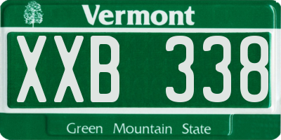 VT license plate XXB338
