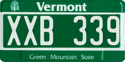 VT license plate XXB339