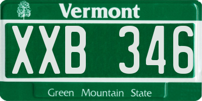 VT license plate XXB346