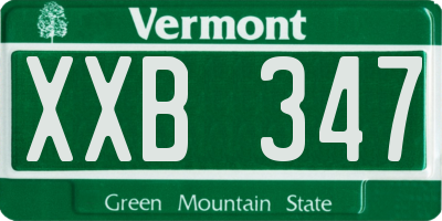 VT license plate XXB347