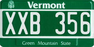 VT license plate XXB356