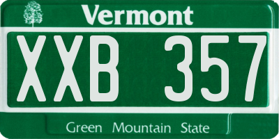 VT license plate XXB357