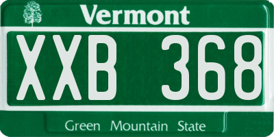 VT license plate XXB368