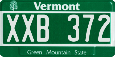 VT license plate XXB372