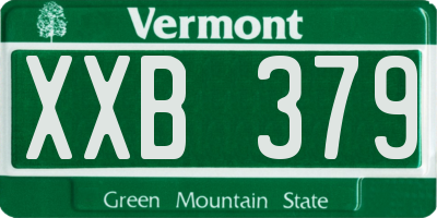 VT license plate XXB379