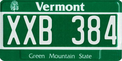 VT license plate XXB384