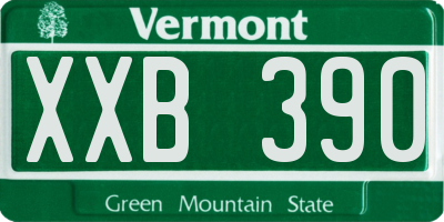 VT license plate XXB390