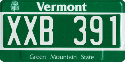 VT license plate XXB391