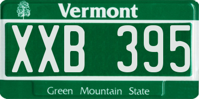VT license plate XXB395