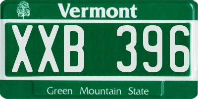 VT license plate XXB396