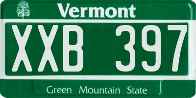 VT license plate XXB397