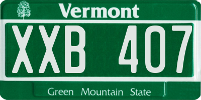 VT license plate XXB407