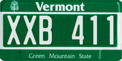 VT license plate XXB411