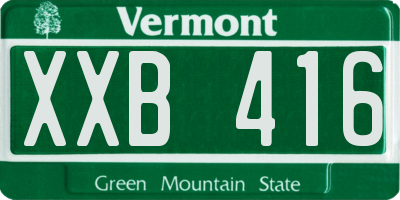 VT license plate XXB416