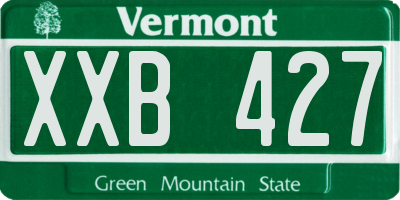 VT license plate XXB427