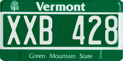 VT license plate XXB428