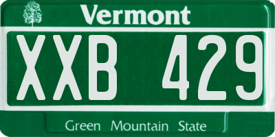 VT license plate XXB429