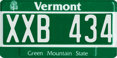VT license plate XXB434