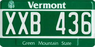 VT license plate XXB436