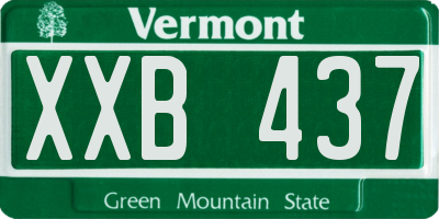 VT license plate XXB437