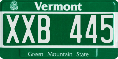 VT license plate XXB445
