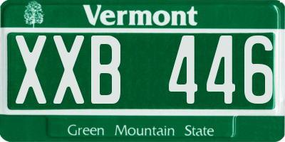 VT license plate XXB446