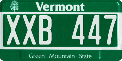 VT license plate XXB447