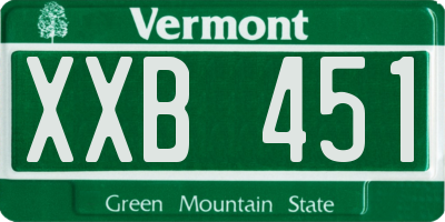 VT license plate XXB451