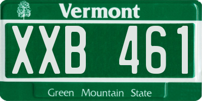 VT license plate XXB461