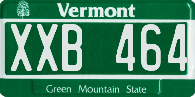 VT license plate XXB464