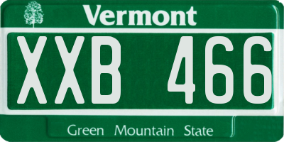 VT license plate XXB466