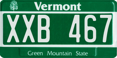 VT license plate XXB467