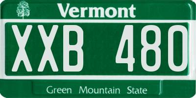 VT license plate XXB480