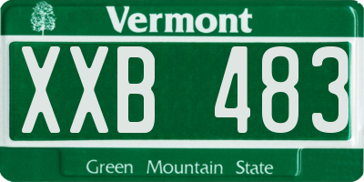 VT license plate XXB483