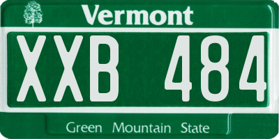 VT license plate XXB484