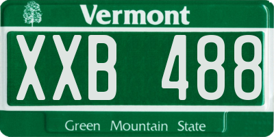 VT license plate XXB488