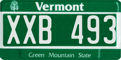 VT license plate XXB493