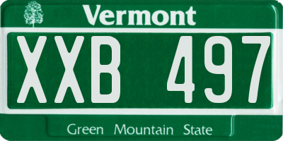 VT license plate XXB497