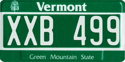 VT license plate XXB499
