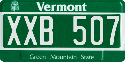 VT license plate XXB507