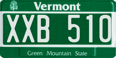 VT license plate XXB510