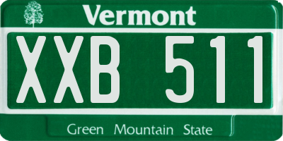 VT license plate XXB511