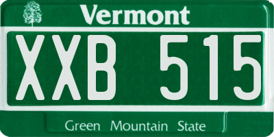 VT license plate XXB515